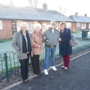 Cllr Pat Wright, Lyn Dunning, community enablement officer, and residents Lil Thompson and Dennis Higginson