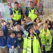 Youngsters at St Monica's Catholic Primary School after the Stranger Danger talk