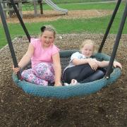 Moore pupils Alisha Brown and Heidi Parker, both aged eight, enjoy the fun day at Tatton Park in Knutsford