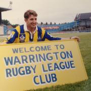 Jonathan Davies during his time with Warrington Wolves