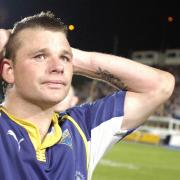 Lee Briers after the final hooter on Warrington Wolves' play-offs loss to Bradford Bulls at Odsal. Pictures by Mike Boden