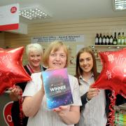 From left, Stretton Post Office staff Beverley Cragg, Susan Carter and Ellie Titchard