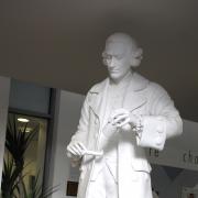 A statue of Joseph Priestley inside Priestley College