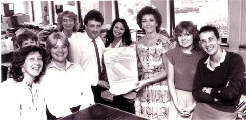 Our advertising team in the late 1980s. Philippa Constantinou, far right, still works for the company as agency sales manager. Philippa is a former Lymm Grammar School pupil and went to school with editor Nicola Priest.
