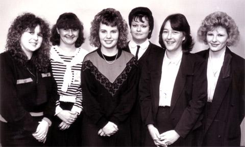 Another shot of the advertising team from the late 1980s. Still working here are, second from left, Karen Bennett, who now works in publishing services and, third left, Julie Roberts, a senior sales executive.