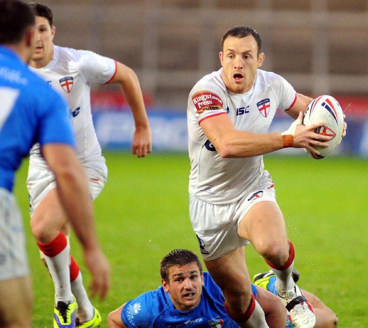 James Roby, England v Italy, international friendly and warm-up to RLWC2013