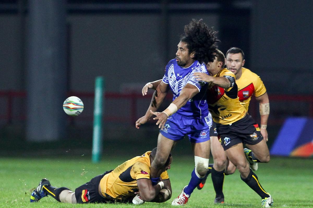 Papua New Guinea against Samoa at Craven Park in Hull. Picture: SWpix