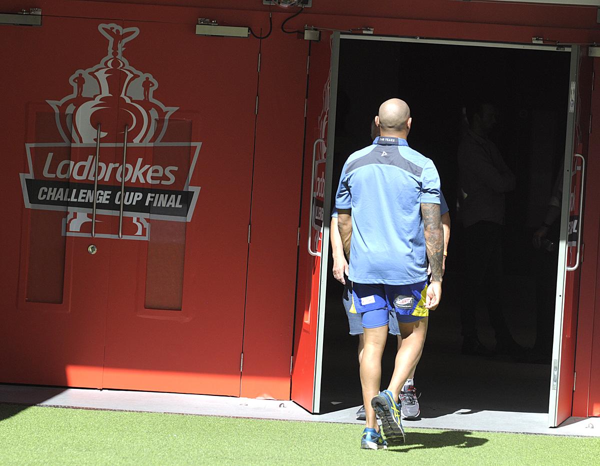 Pictures from Wembley on cup final eve, including the Captain's Run. Pictures by Mike Boden