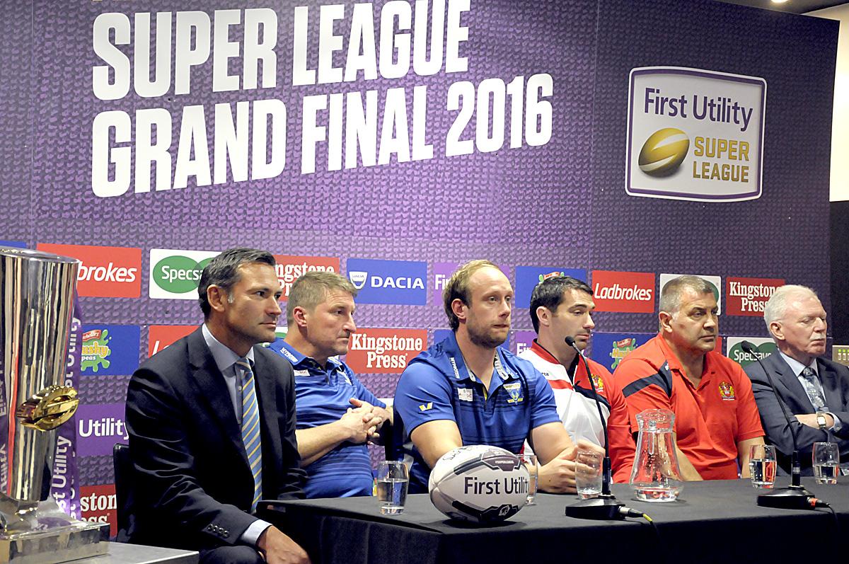 Best moments from the Warrington Wolves v Wigan Warriors 2016 Grand Final press conference at Old Trafford. Pictures by Mike Boden