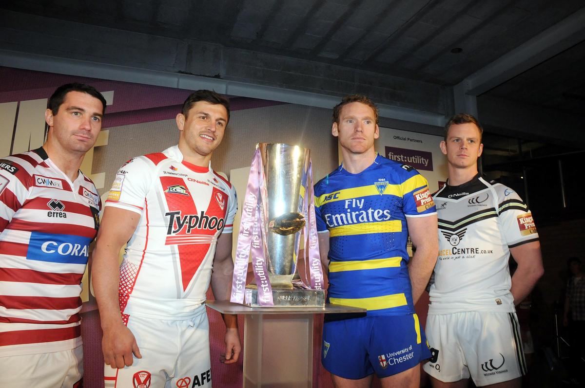 After being made Vikings captain, Brown is pictured at the launch of the 2015 Super League season