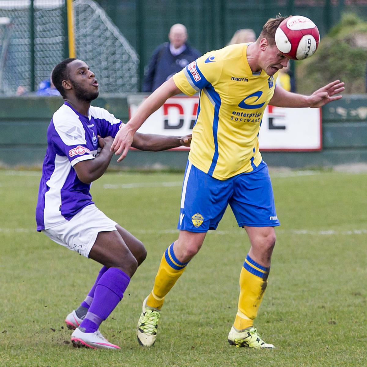 All the action as Yellows record a 1-0 home victory over Halesowen Town. Pictures by John Hopkins.