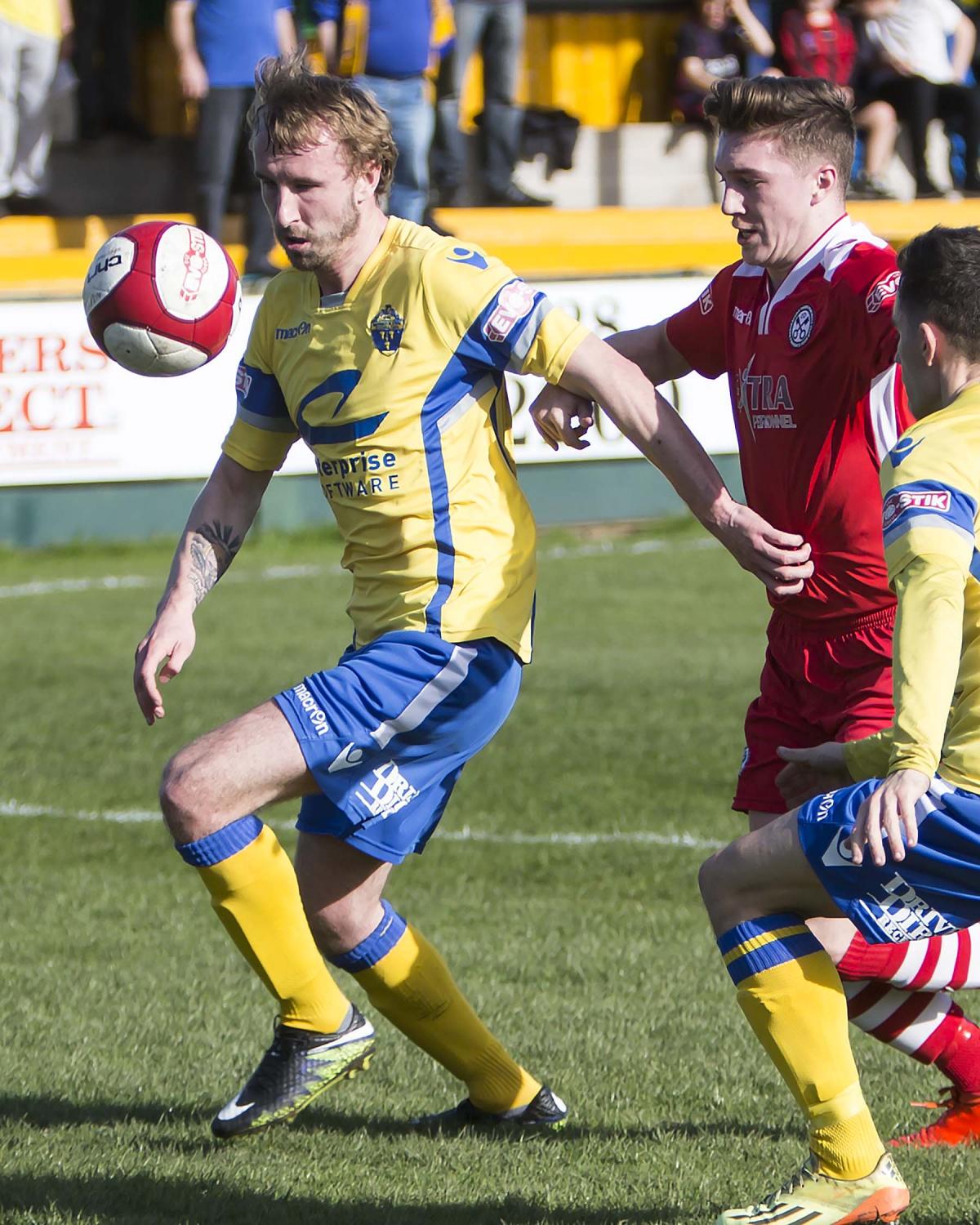 Action from Yellows' victory over Hednesford. Pictures by John Hopkins