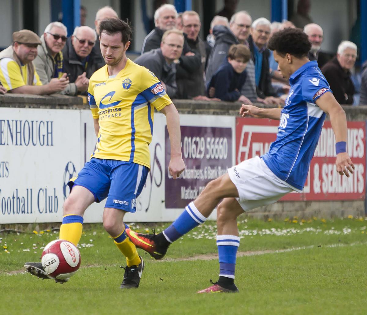 Action from Yellows' final game of the 2016/17 season at Matlock. Pictures by John Hopkins