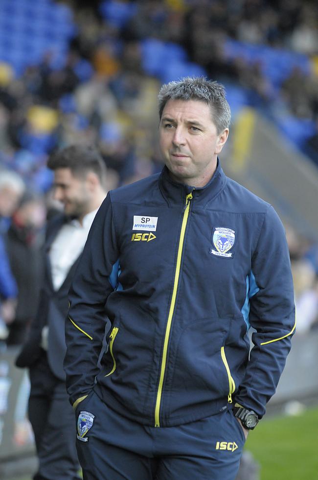 Steve Price watched his Warrington Wolves side beat Huddersfield Giants 38-4 last night. Picture by Mike Boden
