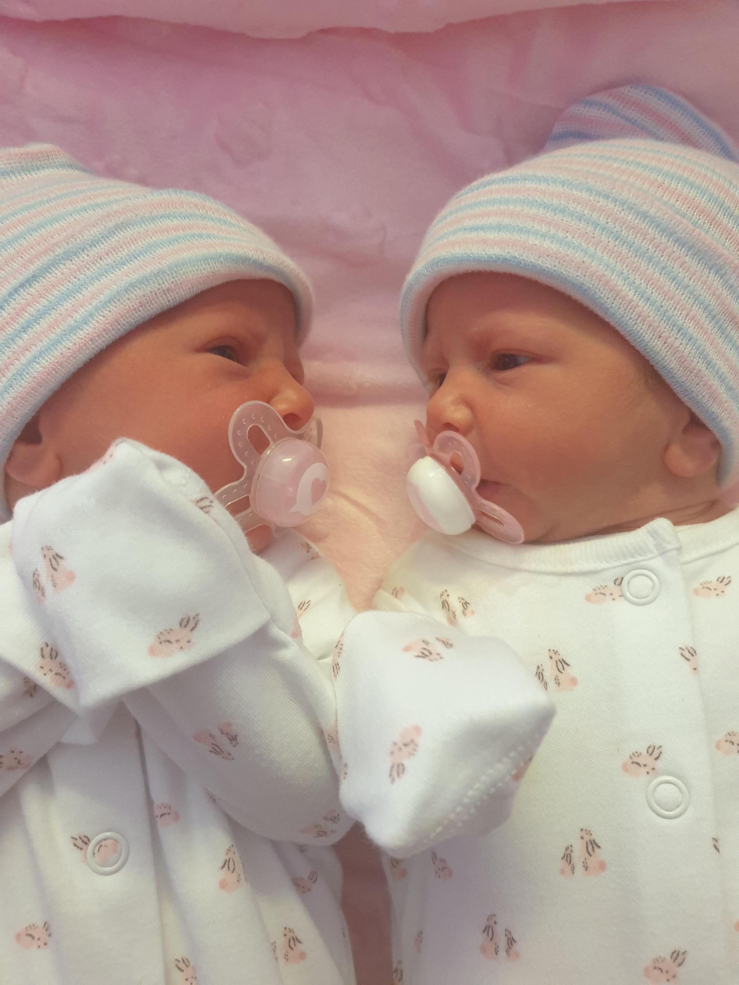 Warrington Guardian: Mia and Evie Doherty, born May 29, weighing 5lb 8oz and 5lb 6oz from Padgate