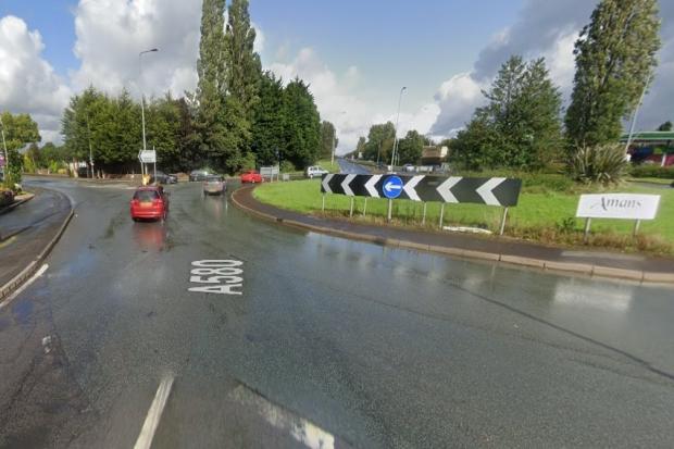 The Greyhound roundabout on the eastbound carriageway of the East Lancashire Road. Picture: Google Maps