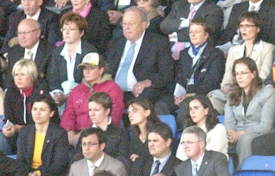 Lennart Johansson, the then UEFA president, watching the Womens European Championship in 2005. Picture: Mike Boden