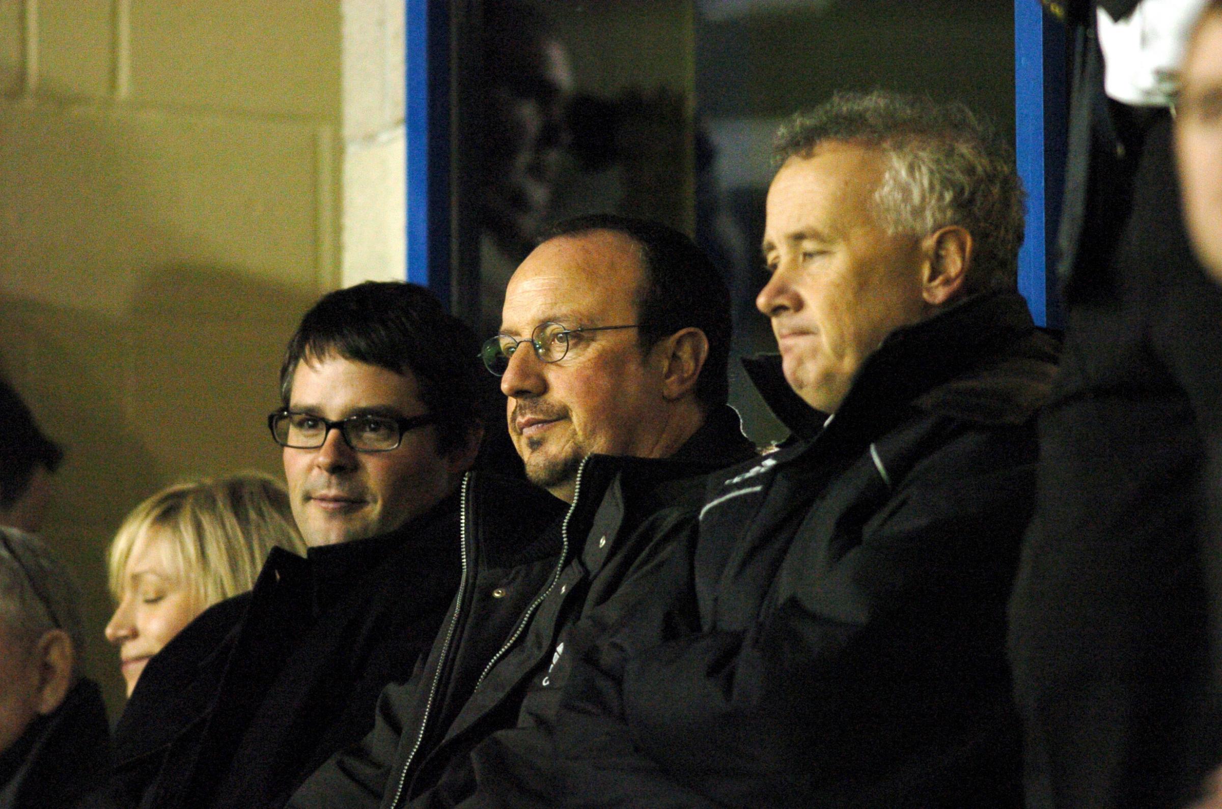 Rafa Benitez watching Liverpool Reserves play Everton Reserves at The Halliwell Jones Stadium in 2007. Picture: Dave Gillespie