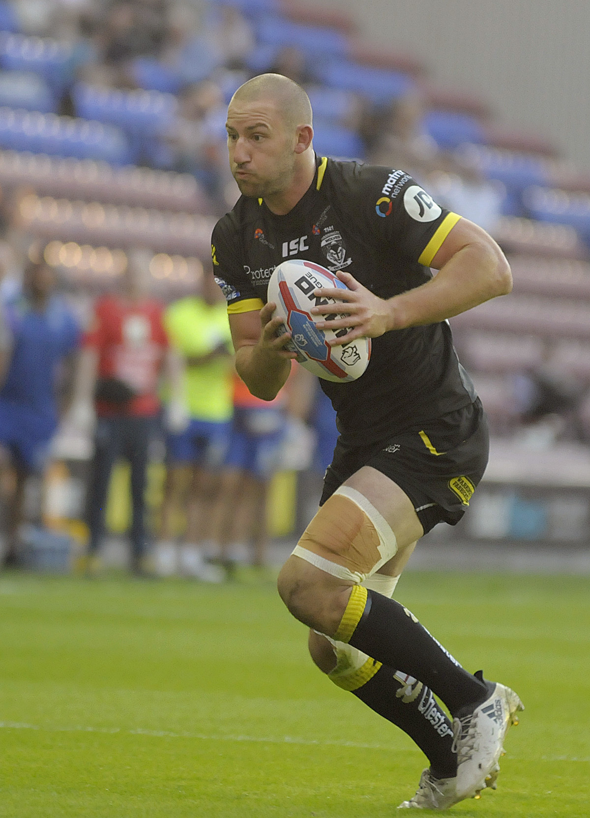Mitch Brown playing for Warrington Wolves in 2018. Picture: Mike Boden