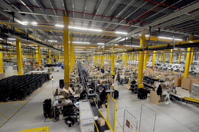 Amazons fulfilment centre in Great Sankey