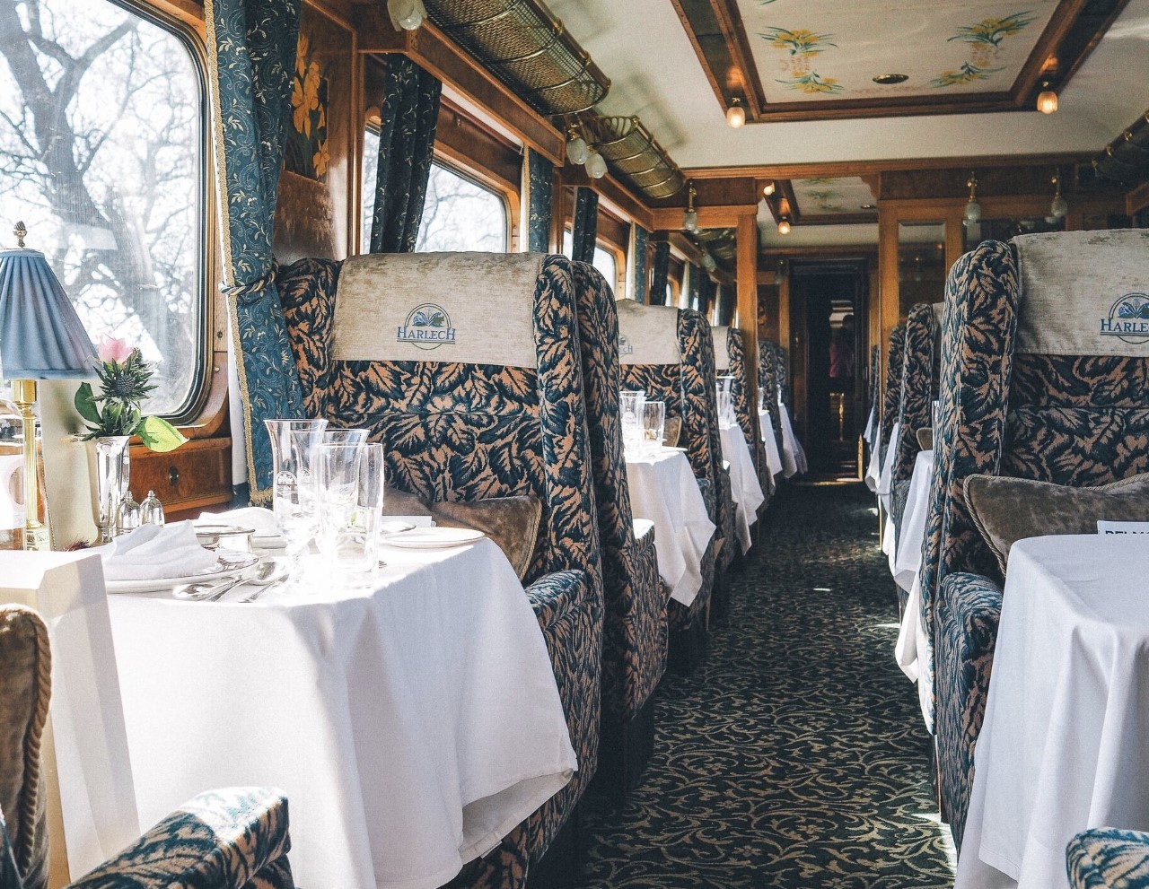 LUXURY: One of the carefully-renovated 1930s-style Pullman carriages on the Northern Belle train.