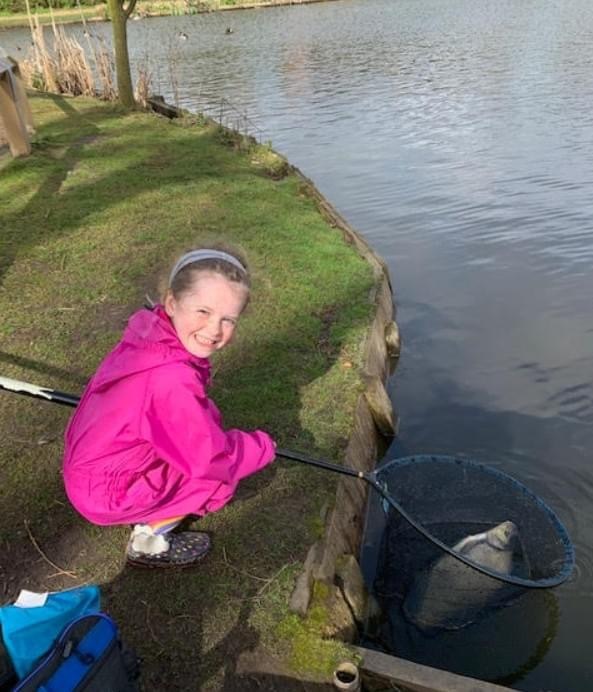 Amber James with her bream catch