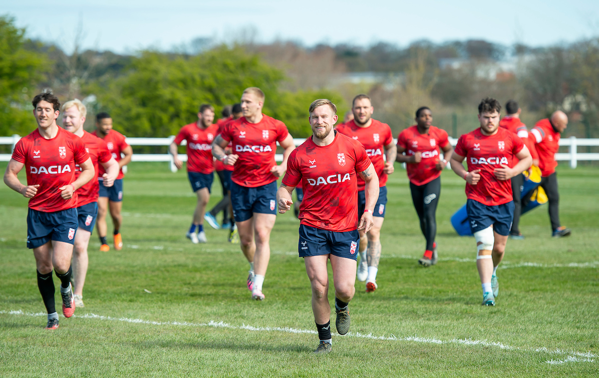 Englands first training session under Shaun Wane. Picture by SWPix.com