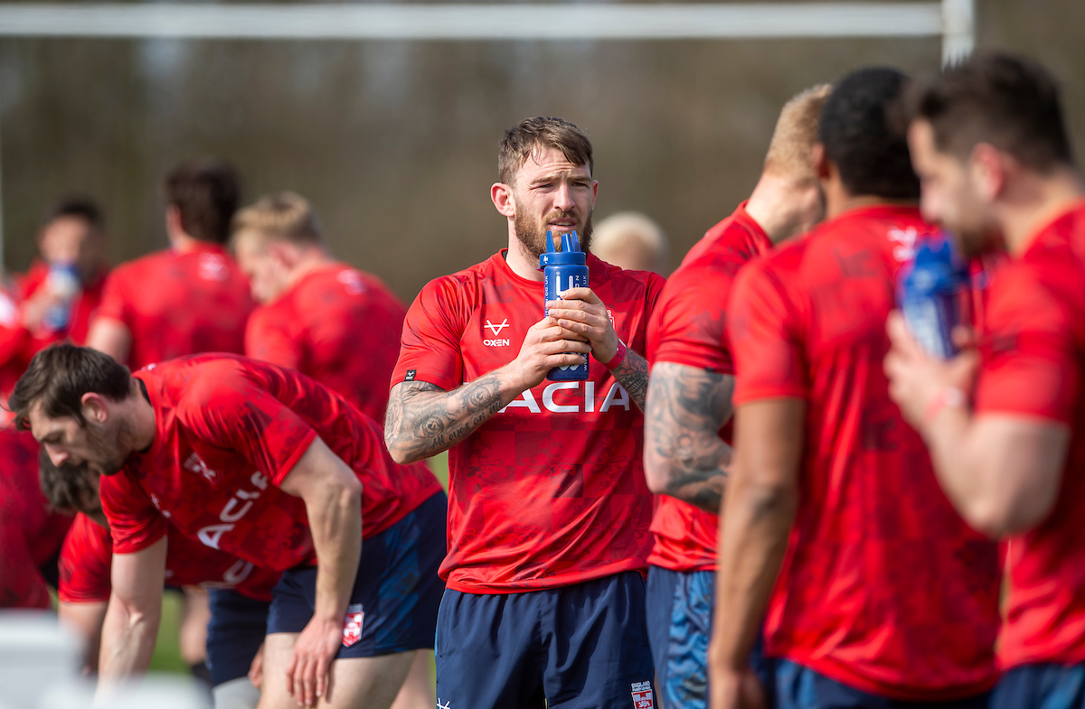 Englands first training session under Shaun Wane. Picture by SWPix.com