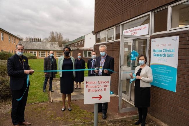Warrington and Halton Hospitals CEO Professor Simon Constable and chairman Steve McGuirk officially opened the new clinical research unit at Halton Hospital last month
