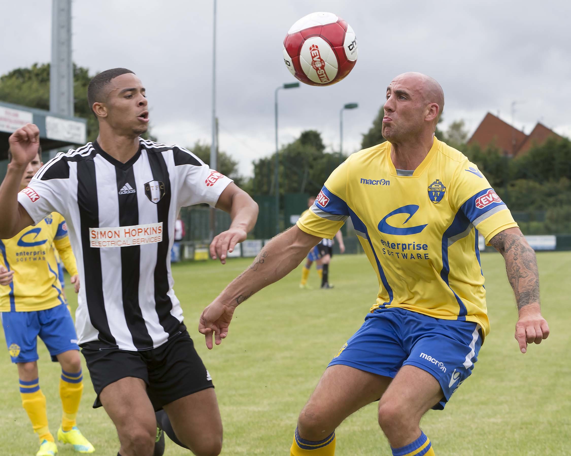 James Dean in action for Warrington Town during the 2016-17 season. Picture by John Hopkins
