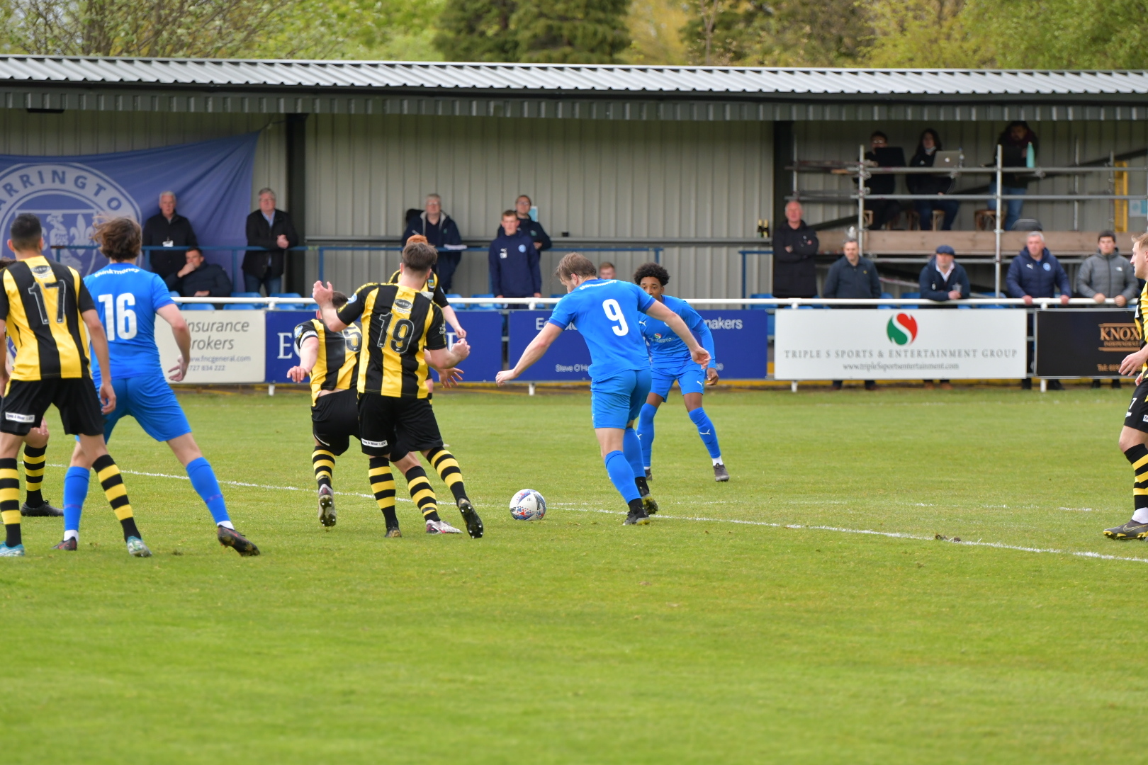 Elliot Nevitt prepares to shoot for what turned out to be the winning goal against Hebburn Town. Picture by Mark Percy