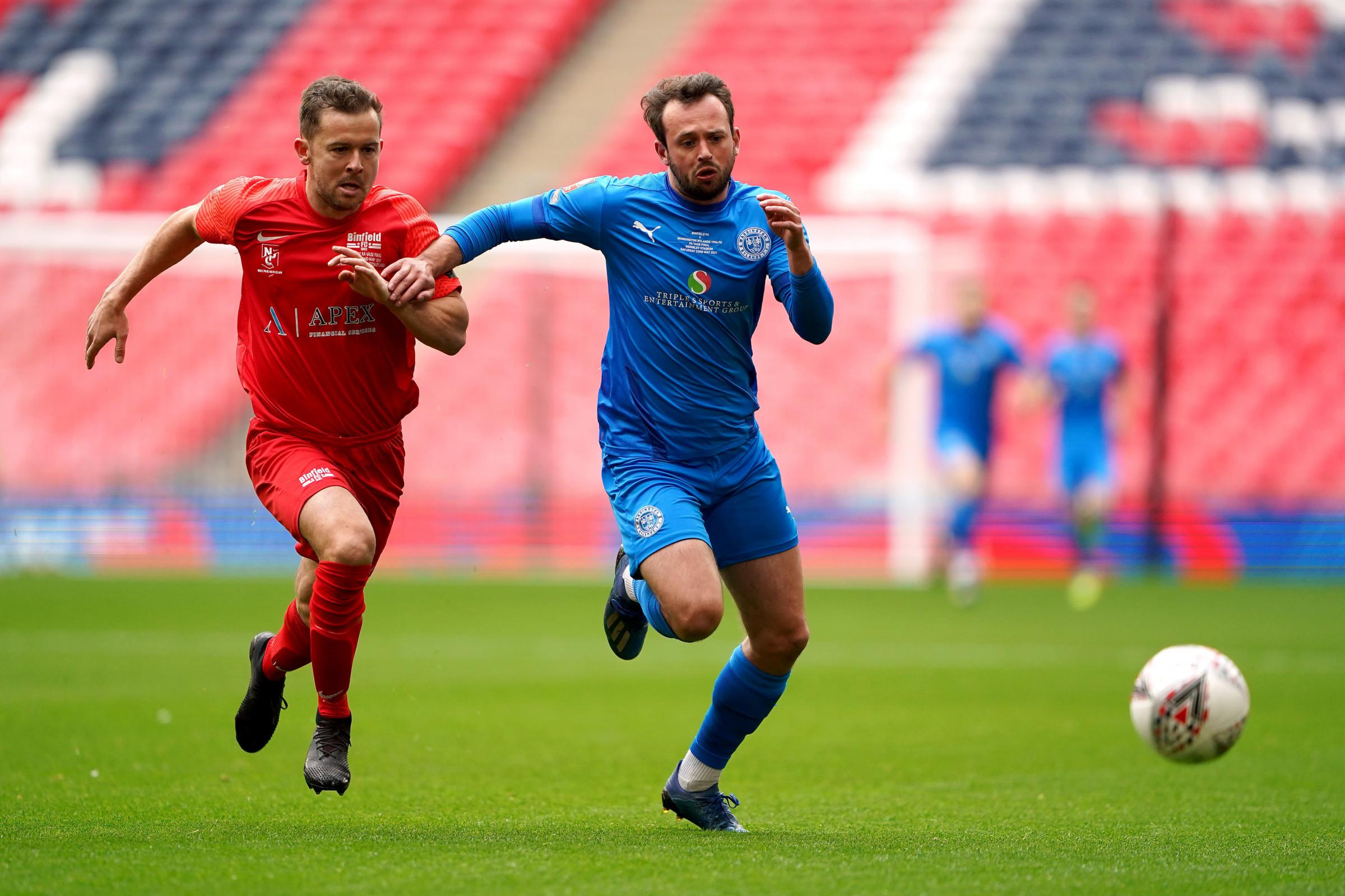Ste Milne in action at Wembley. Picture by PA WIre