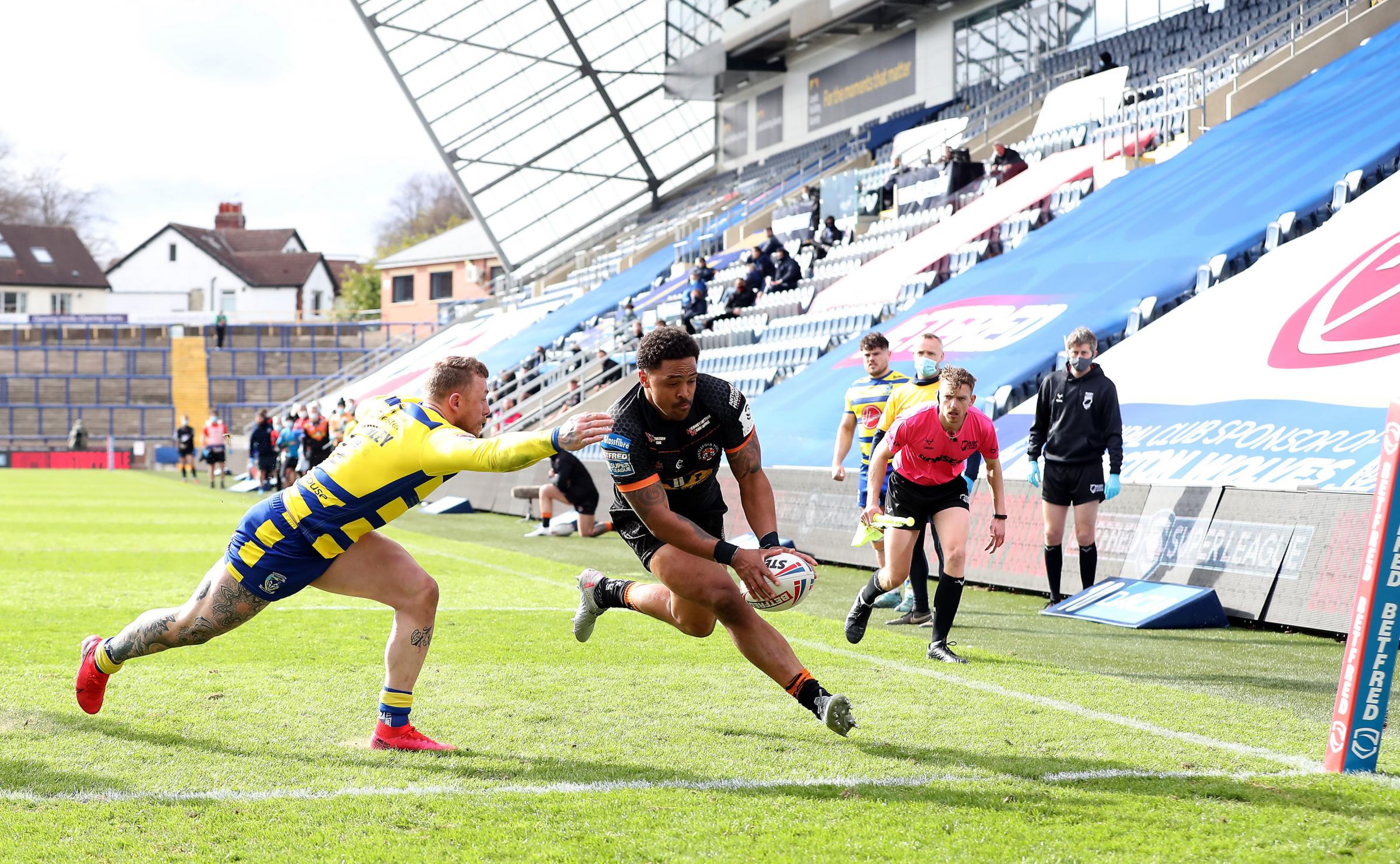 The Wire were beaten 21-12 by Castleford on the opening day of the 2021 season. Picture by PA Wire