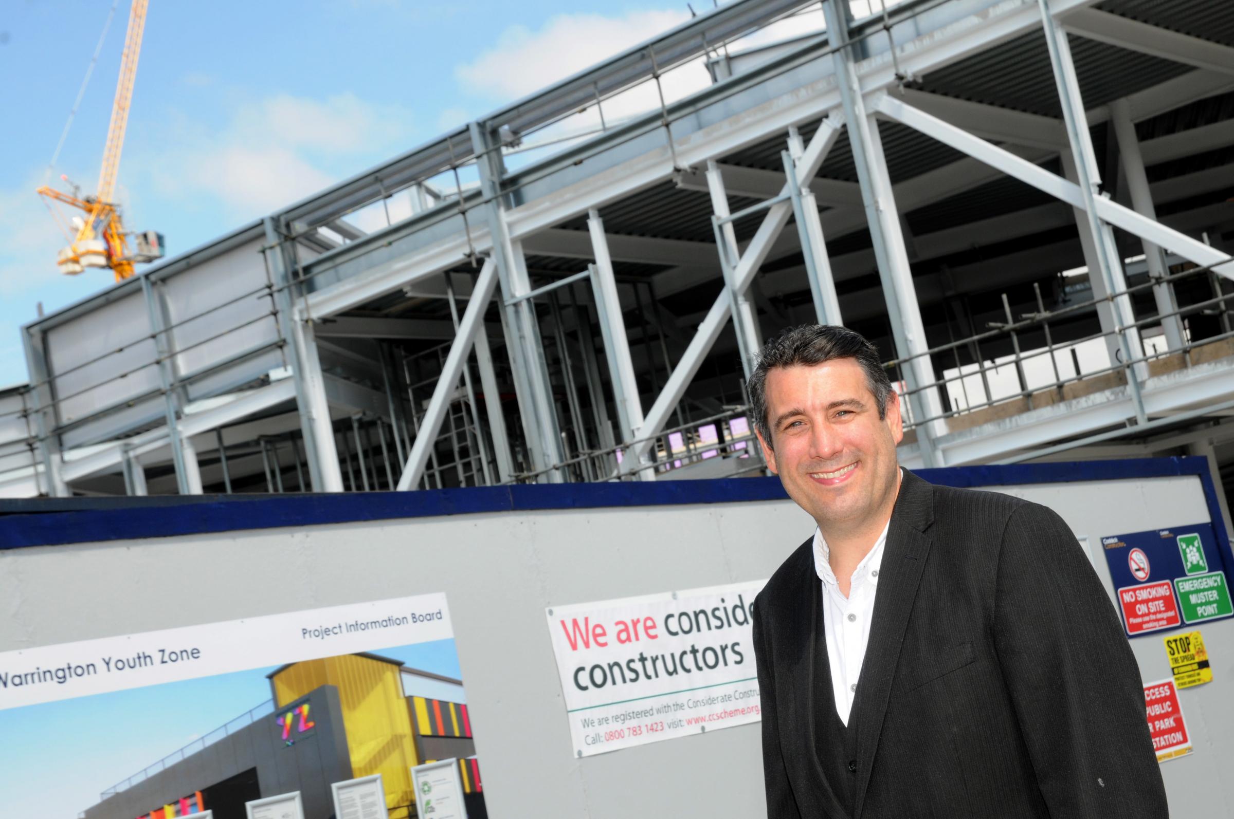 Dave McNicholl outside the new youth zone