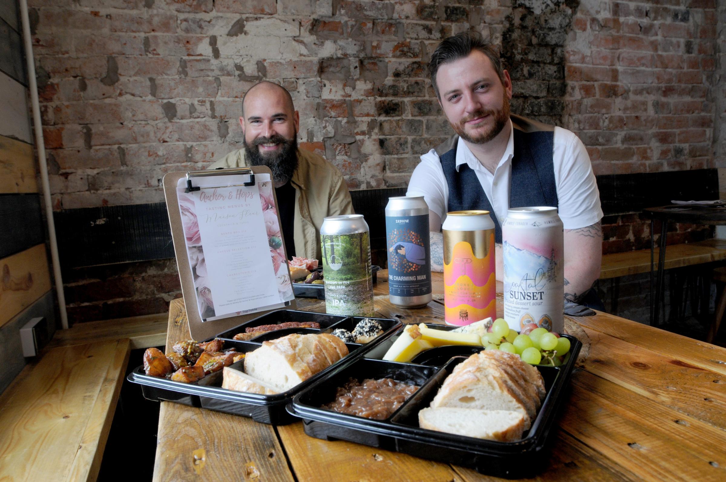 Chris Kelly, from Anchor and Hops, and Nick Gerald, restaurant manager of Maison Fleur
