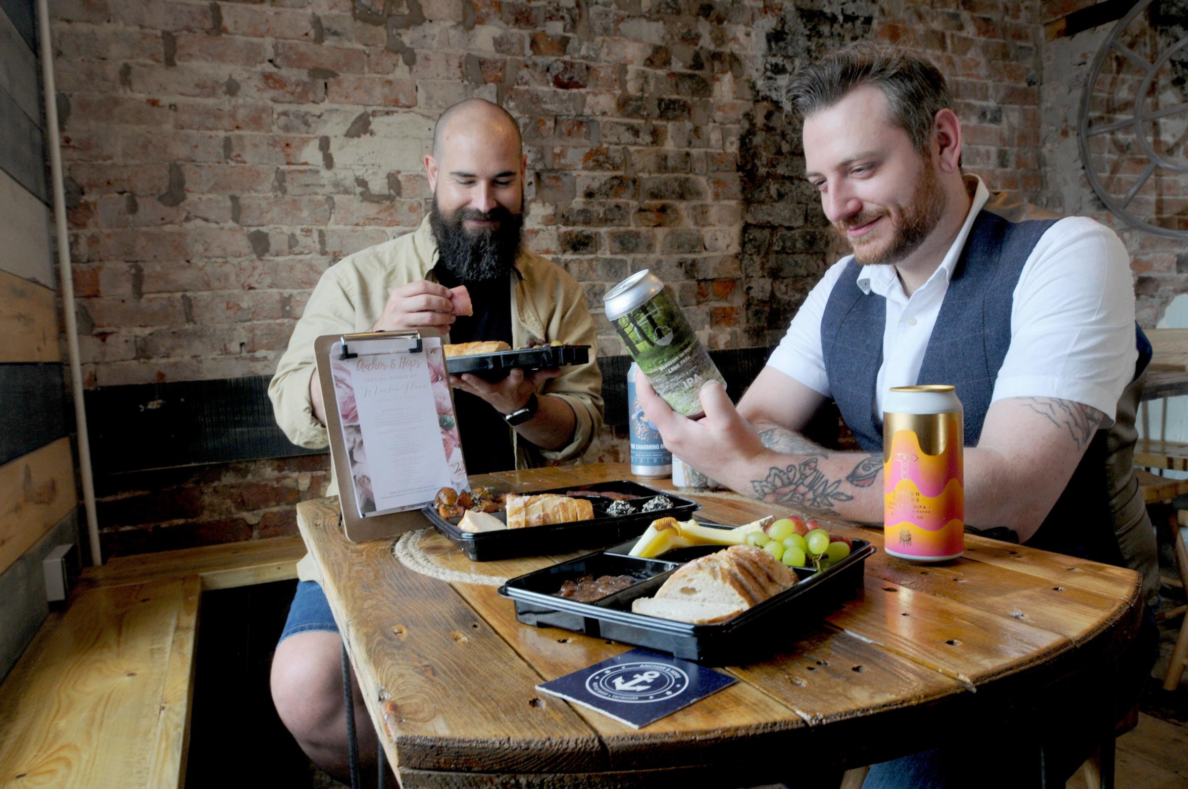 Chris Kelly, from Anchor and Hops, and Nick Gerald, restaurant manager of Maison Fleur