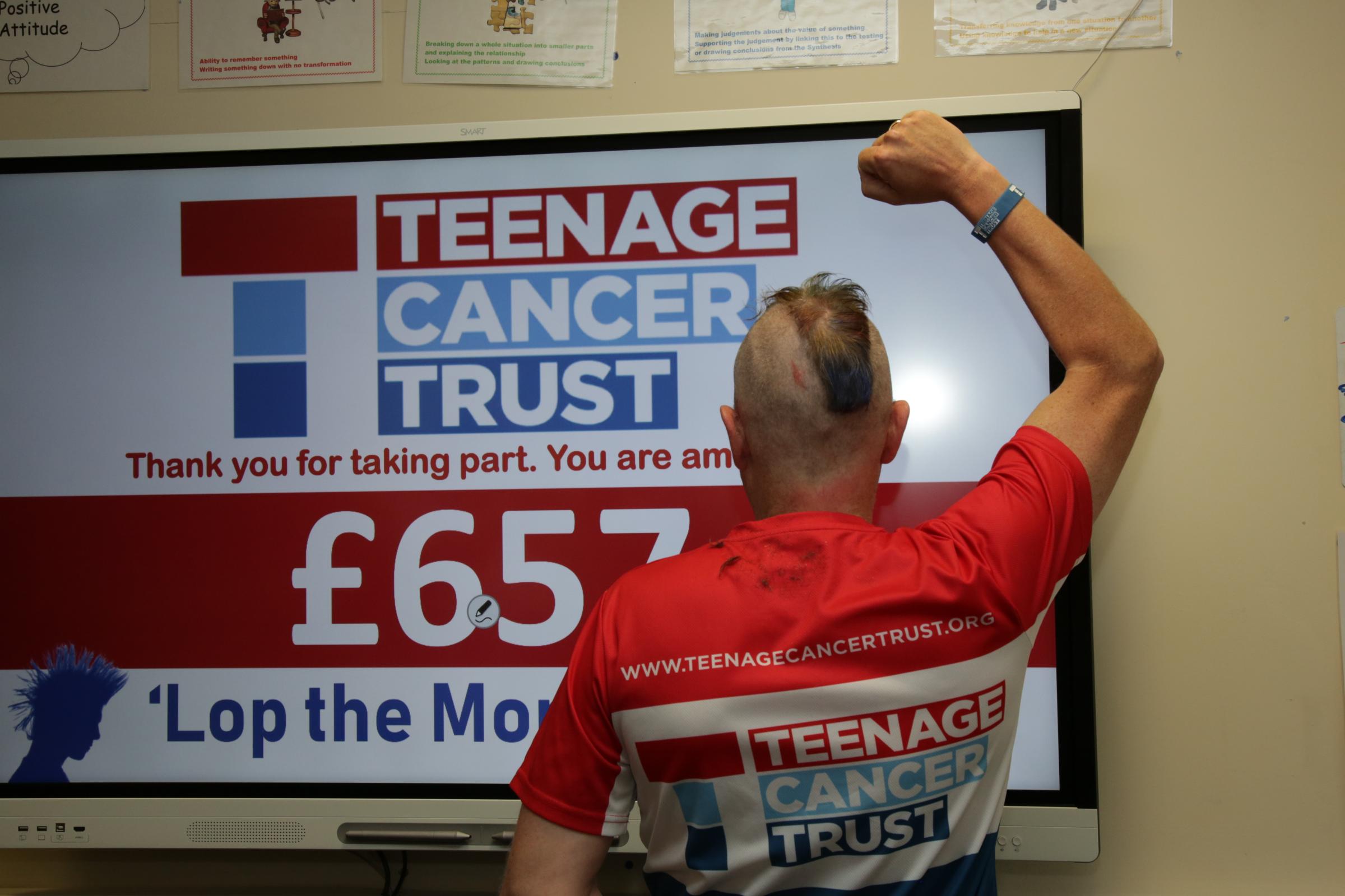 All money raised will go to the Teenage Cancer Trust