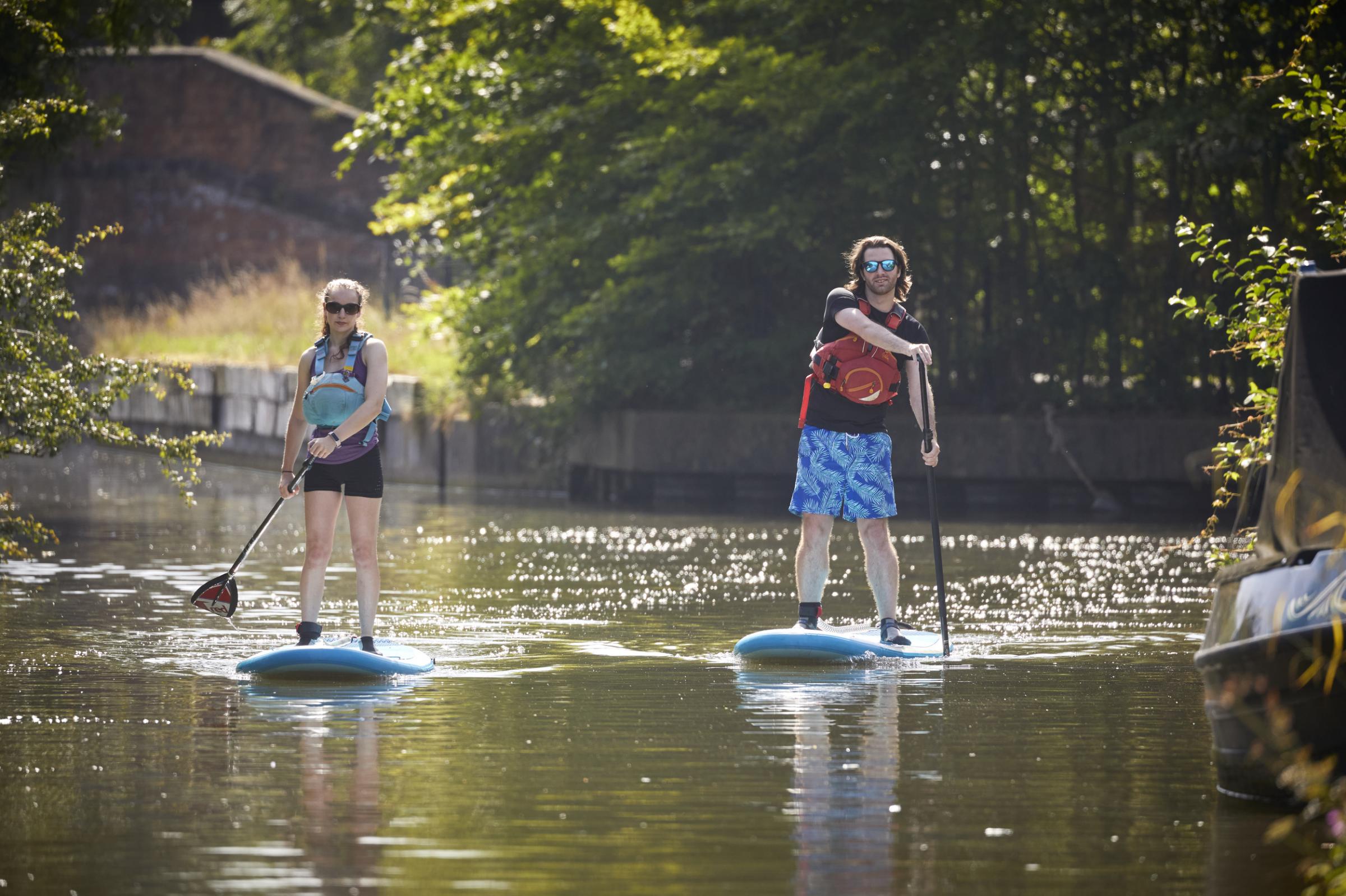 Paddle boards at Marina Village, Preston Brook, Runcorn. Picture credit: Credit Mark Waugh