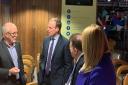 Foreign secretary Dominic Raab during his visit to the Peace Centre