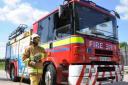 Firefighters tackled a bin fire on Stretton Road