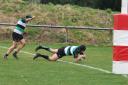 Ben Thompson scoring a recent try for Lymm. Picture: Stewart Watson