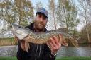 Garry Whitehead with his Bridgewater Canal pike, landed six minutes after casting in