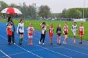 Start of a 600m race at the open meeting staged by Warrington Athletics Club at Victoria Park on Saturday