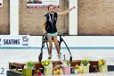 Aya Al-Rawi takes her place on the world championships podium at Hamilton Ice Rink