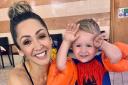 Lucy-Jo Hudson and her son Carter