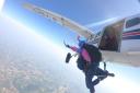 Siana completing her skydive