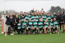 Lymm Rugby Club's first XV celebrate winning promotion
