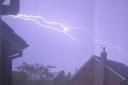 Thunder and lightening strikes Warrington last night