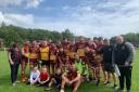 Latchford Albion open-aged team after Saturday's loss at Haresfinch
