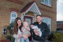 Victoria and Michael with their two children Louie and Freddie at the Rivers Edge home